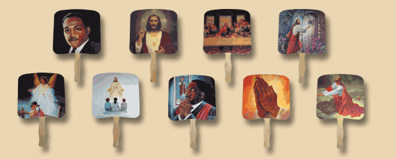 religious hand fans